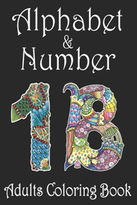 Alphabet and Number Adults Coloring Book