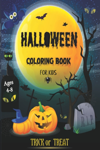 Halloween Coloring Book for Kids Ages 4-8