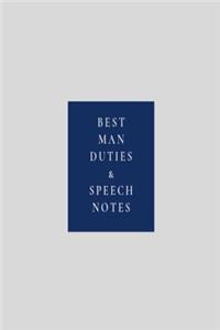 Best Man Duties & Speech Notes