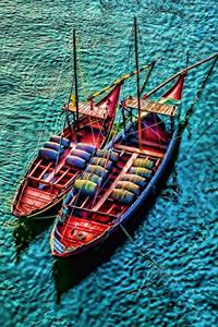 Two Colorful Boats on the Water Journal