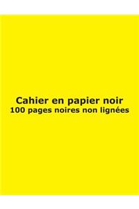 Cahier en papier noir - 100 pages non lignées