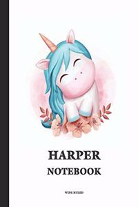 Harper Wide Ruled Notebook