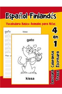 Español Finlandés Vocabulario Basico Animales para Niños