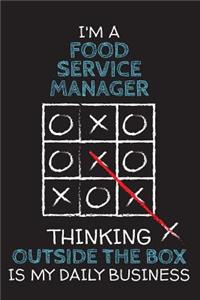 I'm a FOOD SERVICE MANAGER: Thinking Outside The Box - Blank Dotted Job Customized Notebook. Funny Profession Accessories. Office Supplies, Work Colleague Leaving Gift, Co-Work