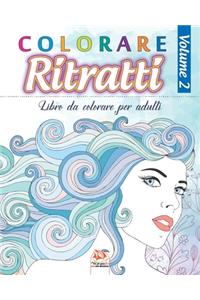 Colorare Ritratti 2: Libro da colorare per adulti (Mandala) - Anti-stress - volume 2