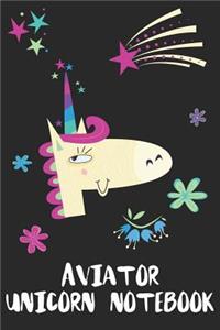 Aviator Unicorn Notebook