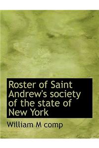 Roster of Saint Andrew's Society of the State of New York