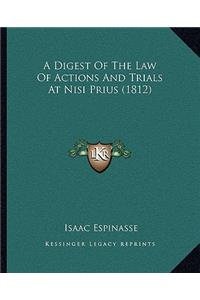 Digest of the Law of Actions and Trials at Nisi Prius (1812)