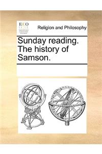 Sunday reading. The history of Samson.