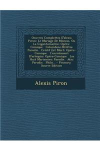 Oeuvres Complettes D'Alexis Piron