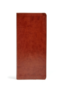 CSB Large Print Ultrathin Reference Bible, British Tan LeatherTouch, Black Letter Edition, Indexed