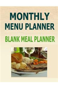 Monthly Menu Planner