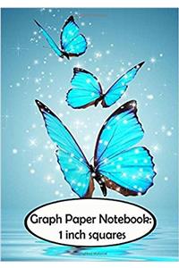 Blue Butterfly Graph Paper Notebook