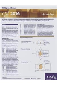 CPT 2016 Express Reference Coding Card Dermatology