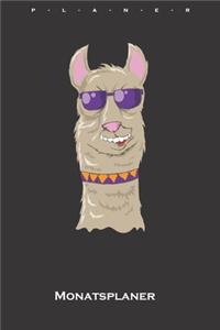Cooles Lama Monatsplaner