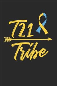 T21 Tribe Notebook - Down Syndrome Awareness Journal Planner Kids: Day Ribbon Organizer For Men Women Kids