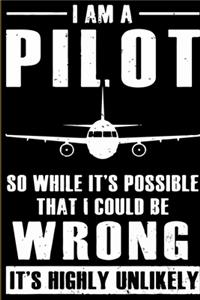 I am a Pilot New Notebook 2020 For Pilot daily creative writing Journal 100 page