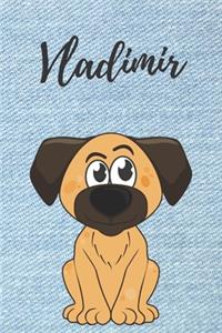 personalisiertes Notizbuch Hunde / Malbuch / Kritzelbuch / Tagebuch / Notizheft / Journal / DIN A5 / Geschenke Vladimir