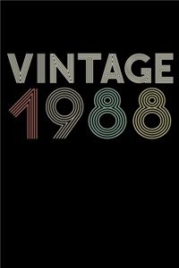 Vintage 1988 Notebook Birthday Gift