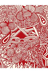 Red Pattern Notebook