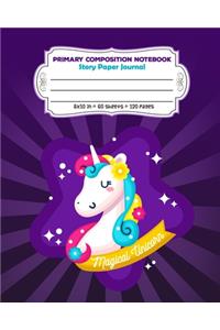 Primary Composition Notebook Story Paper Journal Magical Unicorn