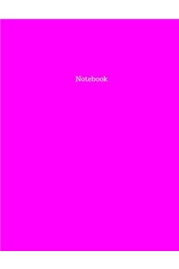 Fuschia Colored Lined Bound Notebook/Journal, Letter Sized (8.5x11 in), 100 pages.