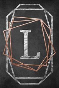 Chalkboard Foiling Minimalist Letter Notebook - L