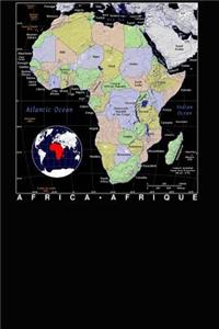 Modern Day Color Map of the Continent of Africa Journal