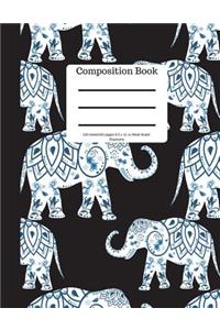 Composition Book 100 Sheet/200 Pages 8.5 X 11 In.-Wide Ruled-Elephants