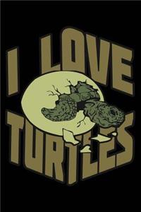 I Love Turtles: Notebook Journal