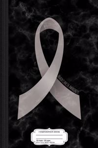 Brain Cancer Awareness Ribbon Composition Notebook