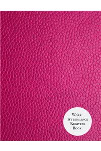 Work Attendance register Book