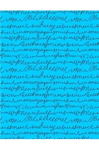 My Big Fat Bullet Journal Scribbly Handwriting Black on Blue