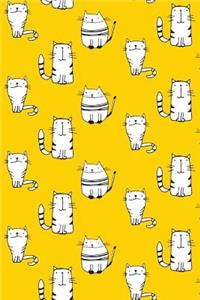 Bullet Journal Notebook for Cat Lovers Sketchy Cats Pattern 8