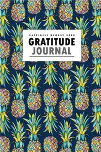 Happiness Memory Book Gratitude Journal: Colorful Pine Apple 102 Gratitude Journal Pages - Pocket Size