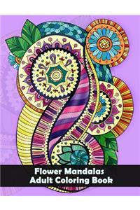 Flower Mandalas Adult Coloring Book