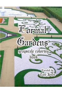 Formal Gardens Grayscale Coloring Book