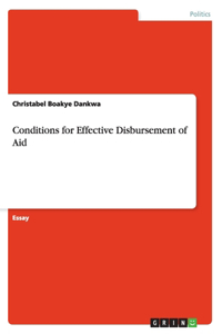 Conditions for Effective Disbursement of Aid