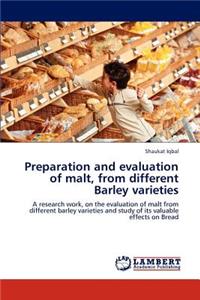 Preparation and evaluation of malt, from different Barley varieties