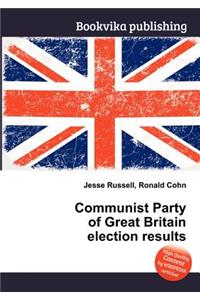 Communist Party of Great Britain Election Results