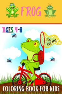 Frog Coloring Book For Kids Ages 4-8