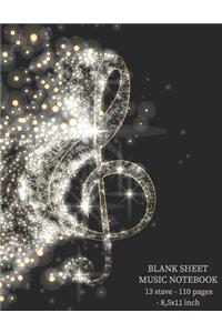 Blank Sheet Music Notebook