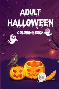 Adult Halloween Coloring Book (50 Unique Designs)