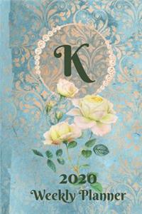 Plan On It 2020 Weekly Calendar Planner 15 Month Pocket Appointment Notebook - Monogram Letter K
