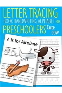 Letter Tracing Book Handwriting Alphabet for Preschoolers Cute Cow