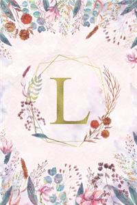 L - Monogrammed Floral Journal