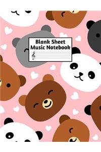 Blank Sheet Music Notebook