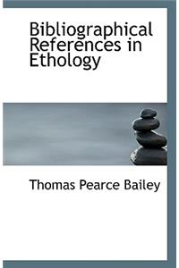 Bibliographical References in Ethology