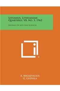 Lituanus, Lithuanian Quarterly, V8, No. 3, 1962