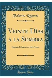 Veinte DÃ­as a la Sombra: Juguete CÃ³mico En DOS Actos (Classic Reprint)